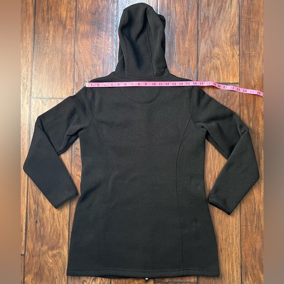 L.L. Bean Women's Small Petite Sweater Fleece Coat Classic Black ItemID 503354 - Picture 11 of 13